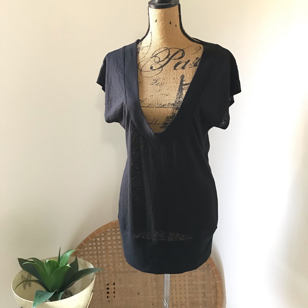 Express Sheer leopard cheetah print tunic top